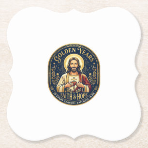 Jesus Ruhestand Vintage-Shirt Christlich Untersetzer