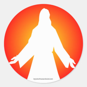 Jesus Runder Aufkleber