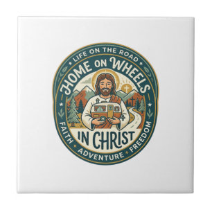 Jesus RV Camper Life Vintage-Shirt Christliches Gr Fliese