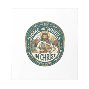 Jesus RV Camper Life Vintage-Shirt Christliches Gr Notizblock