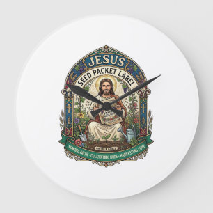 Jesus Saatgut Etikett Jesus Saatgut Christlich Große Wanduhr