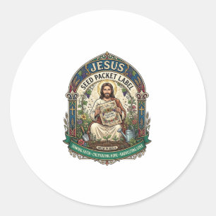 Jesus Saatgut Etikett Jesus Saatgut Christlich Runder Aufkleber