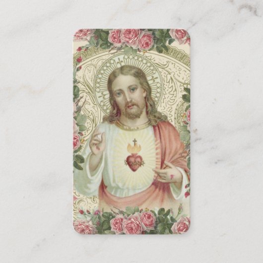 Jesus Sacred Heart Jungfrau Mary Gebet Platzkarte (Vorderseite)