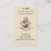 Jesus Sacred Heart Jungfrau Mary Gebet Platzkarte (Rückseite)