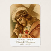 Jesus Sacred Heart Katholische Beerdigung Heilige (Vorderseite)