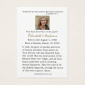 Jesus Sacred Heart Katholische Beerdigung Heilige (Rückseite)