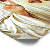 Jesus Sacred Heart Peace Sign Portrait Poster (Ecke)