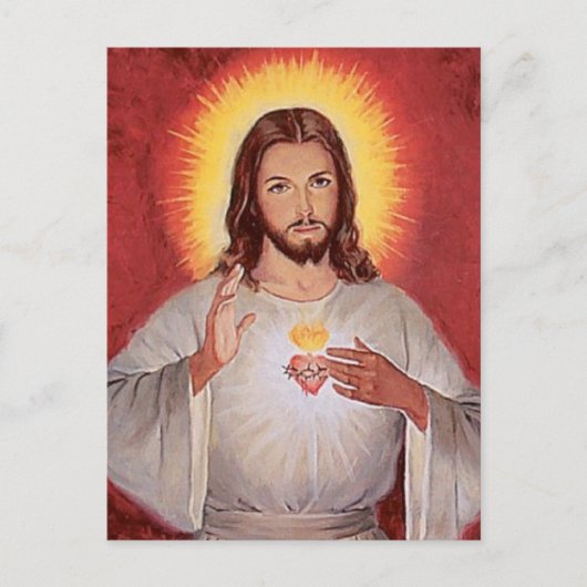 Jesus sacred heart postkarte (Vorderseite)