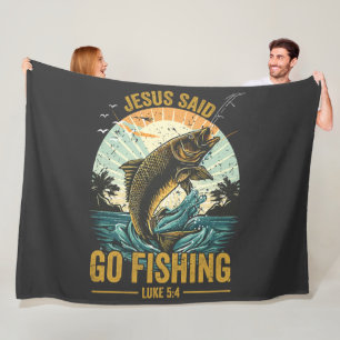 Jesus sagte geh fischen Lukas 5 4  Fleecedecke