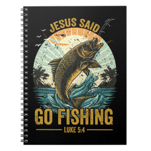 Jesus sagte geh fischen Lukas 5 4 Notizblock