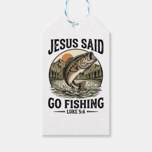 Jesus sagte geh fischen Vintage-Barsch Christlich Geschenkanhänger