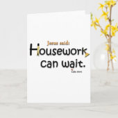 Jesus sagte, Hausarbeit kann warten Karte (Gelbe Blume)