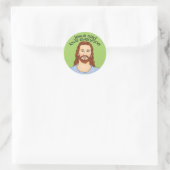 Jesus sagte Liebe Jeder Runder Aufkleber (Tasche)