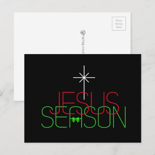 Jesus-Saison Postkarte (Vorne/Hinten)