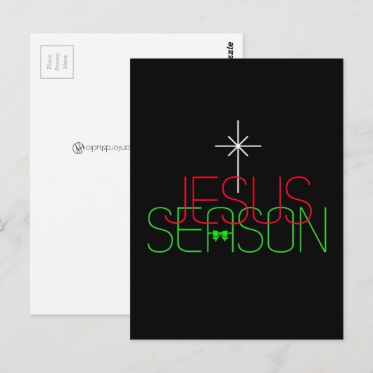 Jesus-Saison Postkarte (Vorne/Hinten)