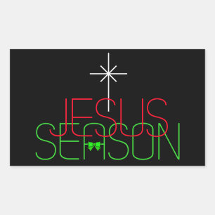Jesus-Saison Rechteckiger Aufkleber