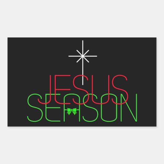 Jesus-Saison Rechteckiger Aufkleber (Vorderseite)