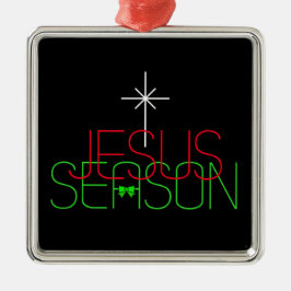 Jesus-Saison Silbernes Ornament