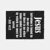 Jesus Salvation Acts 4 12 Christian Scripture Bibl Fleecedecke (Vorderseite (Horizontal))