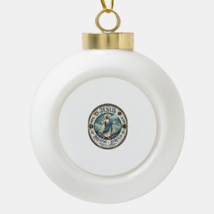 Jesus Sanfte Bewegung Wellness-Shirt Glaubensbasie Keramik Kugel-Ornament