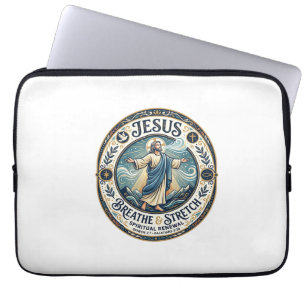 Jesus Sanfte Bewegung Wellness-Shirt Glaubensbasie Laptopschutzhülle