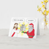 JESUS / SANTA: REGIFTMAS KARTE (Gelbe Blume)