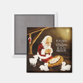 Jesus Santa Religious Season Weihnachten Magnet (Vorderseite/Rückseite)