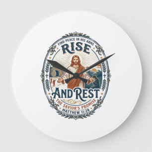 Jesus Sauerteig-Brot-Community-Shirt Glaube basier Große Wanduhr