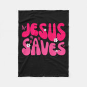 Jesus Saves Bible Verse Christian Faith Religious  Fleecedecke (Vorderseite)