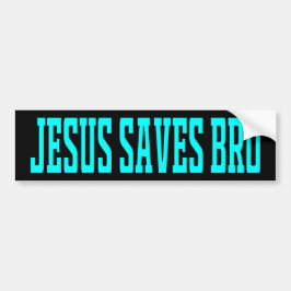 Jesus saves brother Jesus Christian religious Autoaufkleber