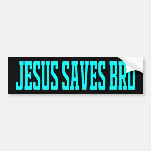 Jesus saves brother Jesus Christian religious Autoaufkleber (Vorne)