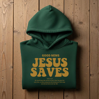 Jesus Saves, Christian faith Hoodie