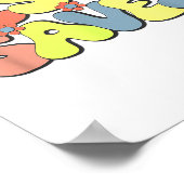 Jesus Saves - Hipe Flower Child Style  Poster (Ecke)