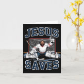 Jesus Saves Hockey Player Team God Hockey Lovers H Karte (Gelbe Blume)