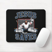 Jesus Saves Hockey Player Team God Hockey Lovers H Mousepad (Mit Mouse)