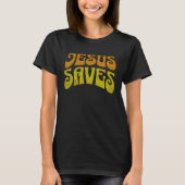 Jesus Saves Message of Salvation Christian Faith R T-Shirt (Vorderseite)