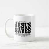 Jesus Saves Onback Subtle Christian Minimal Religi Kaffeetasse (Links)