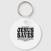 Jesus Saves Onback Subtle Christian Minimal Religi Schlüsselanhänger (Vorderseite)