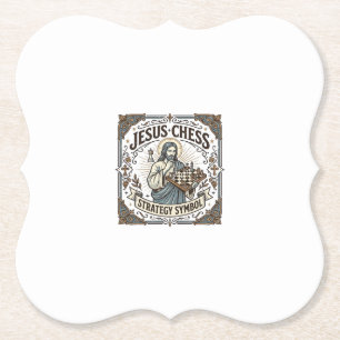 Jesus Schach Strategie Symbol Jesus Schach Strateg Untersetzer