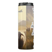 Jesus: Schäferhund, Frieden, unermüdliche Liebe Thermosbecher (Rückseite)