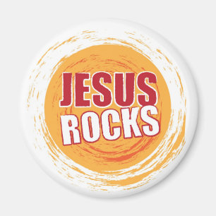 Jesus schaukelt Orange 2 Magnet
