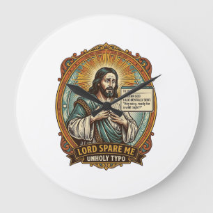 Jesus schlechte Autokorrektur Nachricht Chef Peinl Große Wanduhr