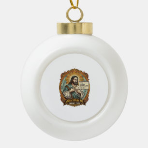 Jesus schlechte Autokorrektur Nachricht Chef Peinl Keramik Kugel-Ornament