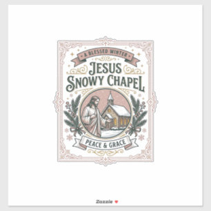 Jesus Schneekapelle Jesus Schneekapelle Christlich Aufkleber