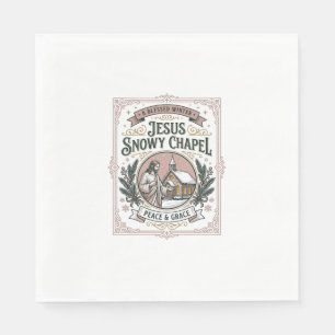 Jesus Schneekapelle Jesus Schneekapelle Christlich Serviette