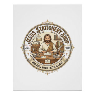 Jesus Schreibwarengeschäft Jesus Schreibwarengesch Poster
