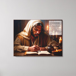 Jesus schrieb im Buch des Lebens Leinwanddruck