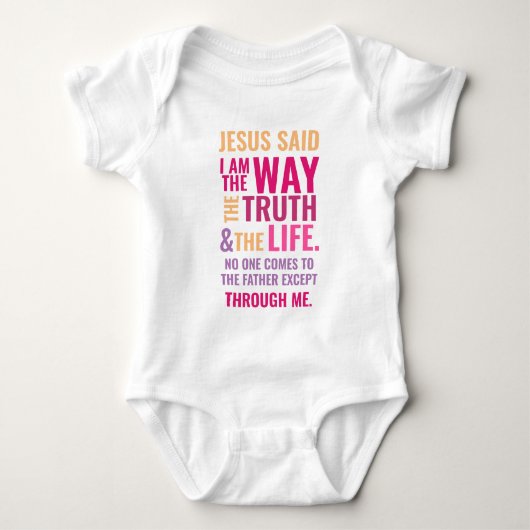 Jesus-Schrift Baby Strampler (Vorderseite)