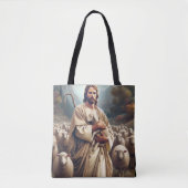 Jesus schützt sein geliebtes Schaf Tasche (Vorderseite)