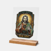 Jesus Schwarzer Bildschirm Vergessene Webcam-Abdec Acrylschild (Winkel)